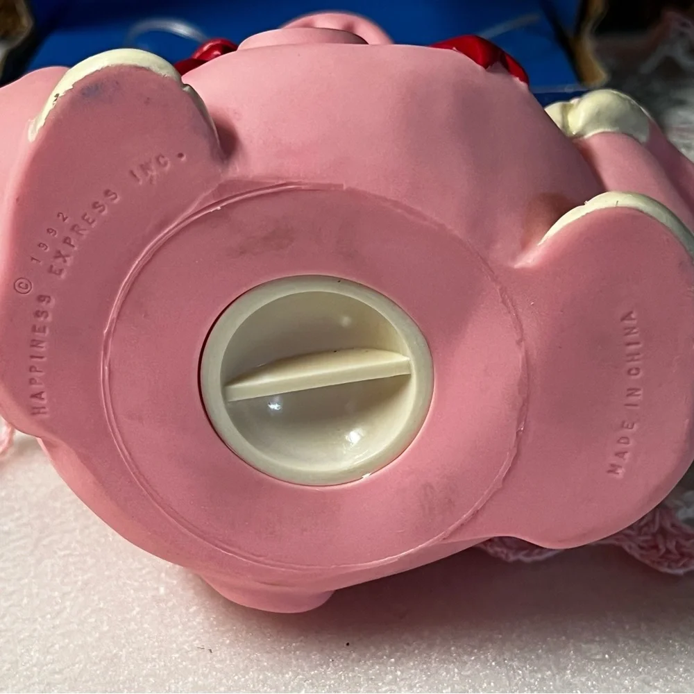 Vintage 1992 Happiness Express “This Silly Piggy” Pink Piggy Bank With Box